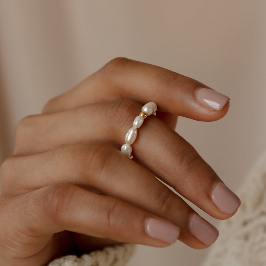 droplet pearl ring
