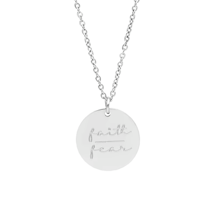 faith over fear necklace