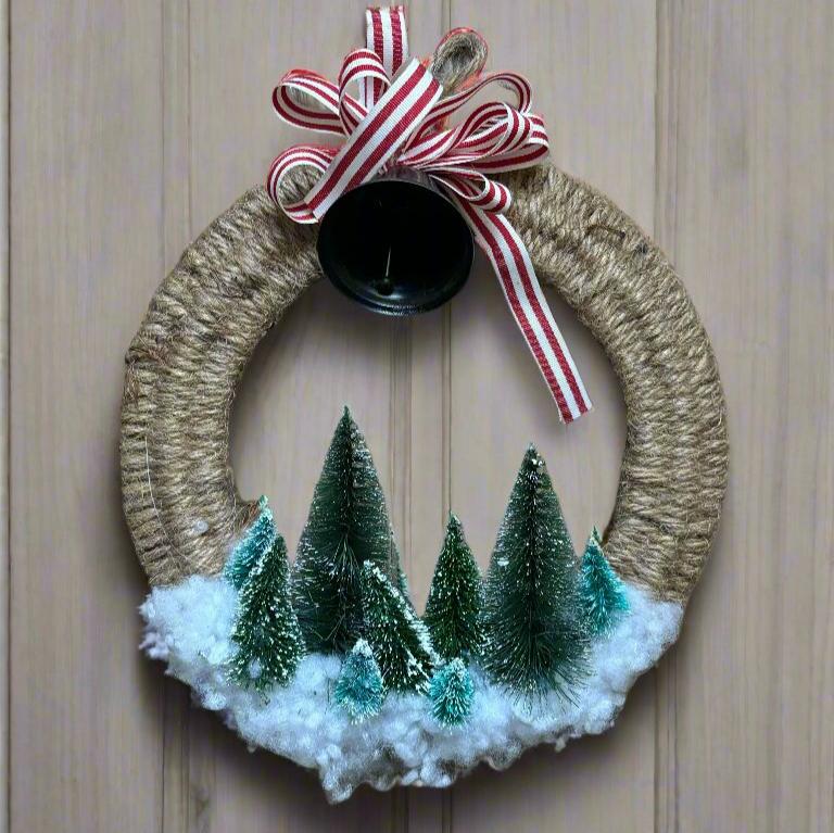 handmade mini christmas tree wreaths