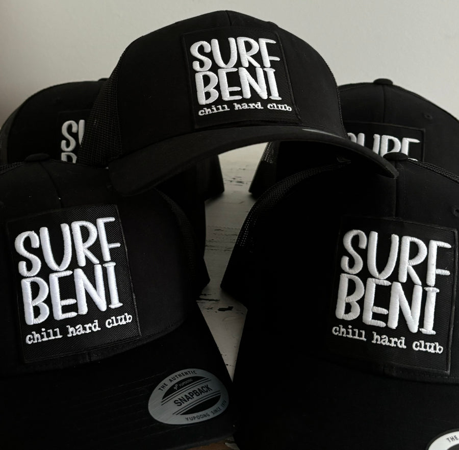 surf beni chill hard club trucker