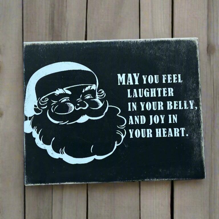 handmade santa sign