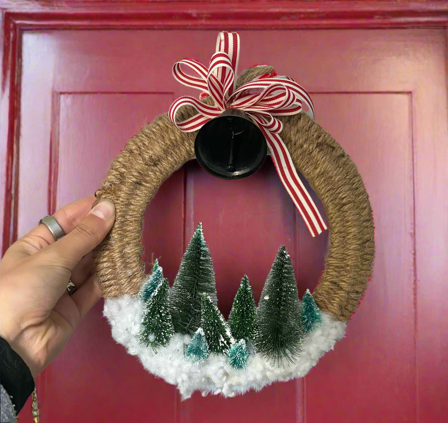 handmade mini christmas tree wreaths