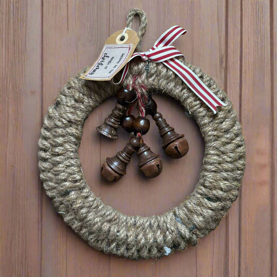 handmade brown bell wreath