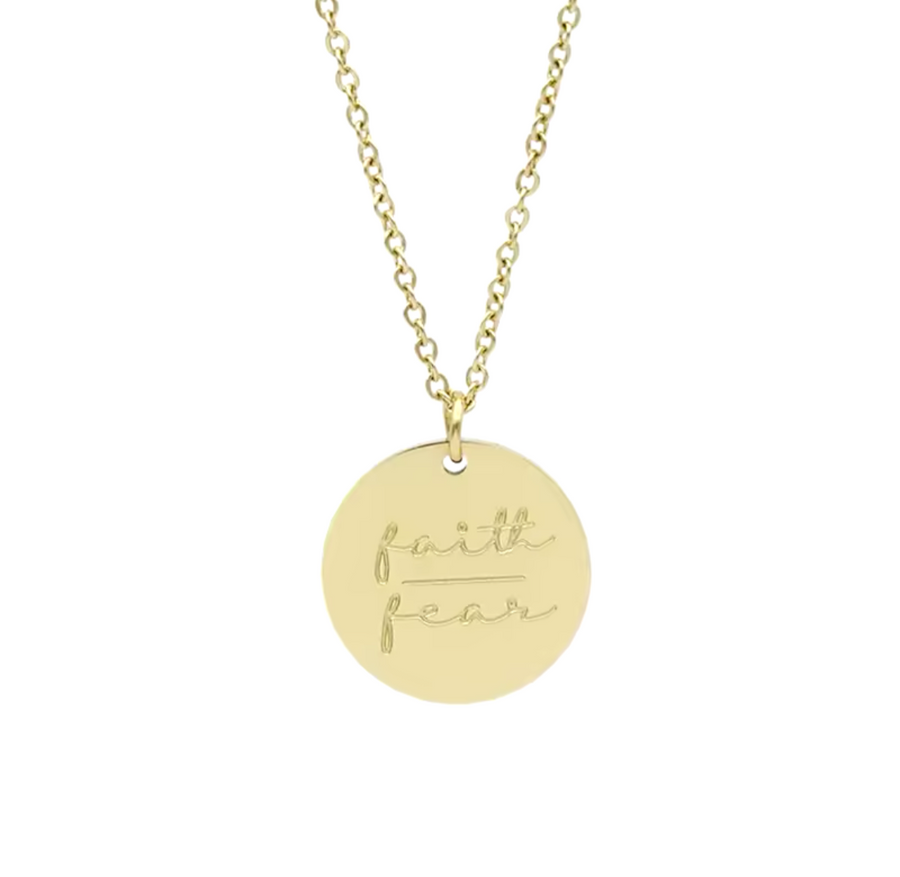 faith over fear necklace