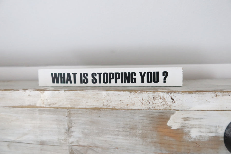 what's stopping you poetry home decor stick