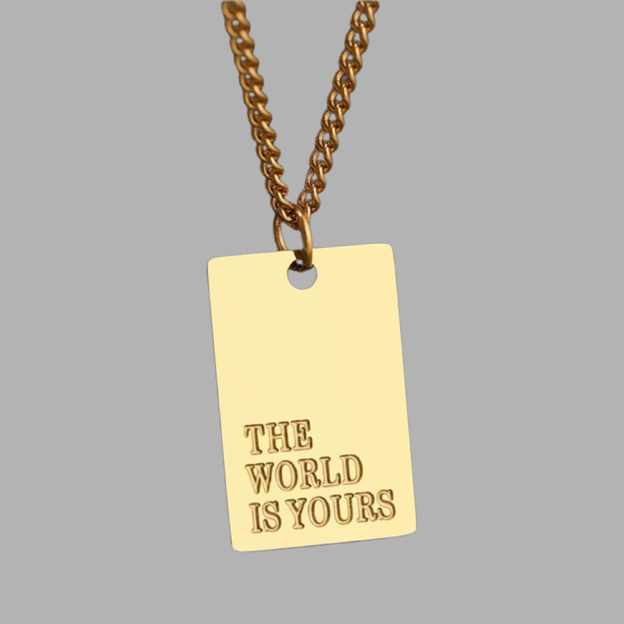 the world is yours necklace
