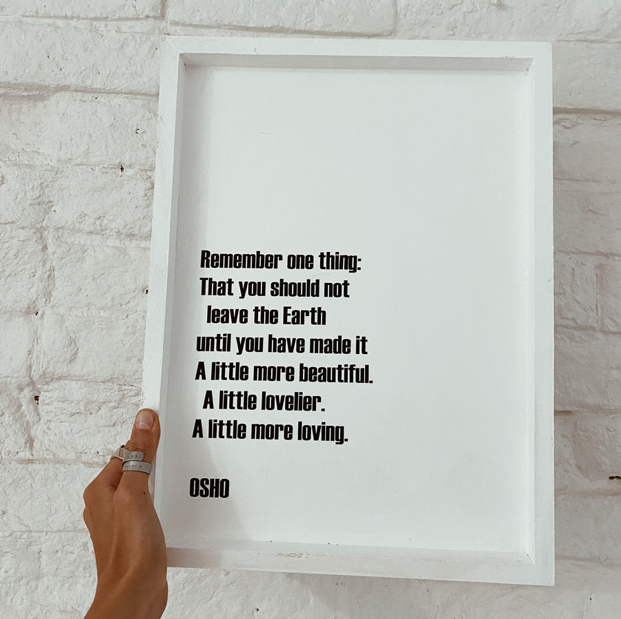 “Remember one thing...” word frame