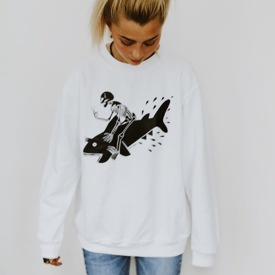 another day in paradise white crewneck