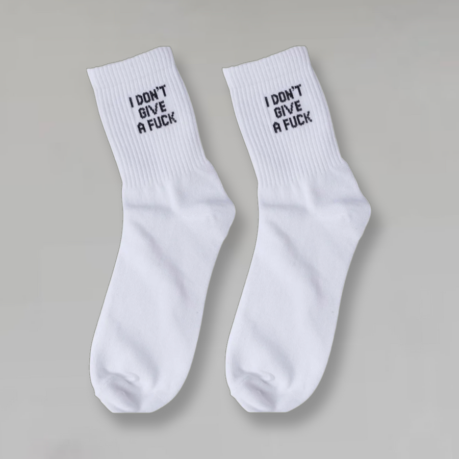 “I don’t give a fuck” socks